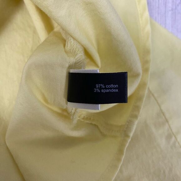 The limited women L cotton blend button down collar blouse yellow - Picture 11 of 11